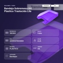 BANDEJA SOBREMESA A4 PLASTICO TRASLUCIDO LILA - resumen de atributos