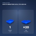 GAVETA MINISTERIO AZUL 375x265x90 - formato de venta: caja de 20