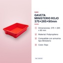 GAVETA MINISTERIO ROJO 375x265x90mm - características principales