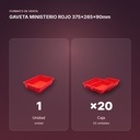GAVETA MINISTERIO ROJO 375x265x90mm - formato de venta: caja de 20