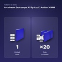 ARCHIVADOR EXACOMPTA A5 PP AZUL 2 ANILLAS 30MM - formato de venta: caja de 20
