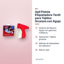 APLI PISTOLA ETIQUETADORA TEXTIL PARA TEJIDOS GRUESOS CON AGUJA - características principales