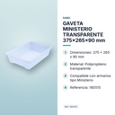 GAVETA MINISTERIO TRANSPARENTE 375x265x90 mm - características principales