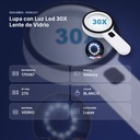 LUPA CON LUZ LED 30X LENTE DE VIDRIO - resumen de atributos