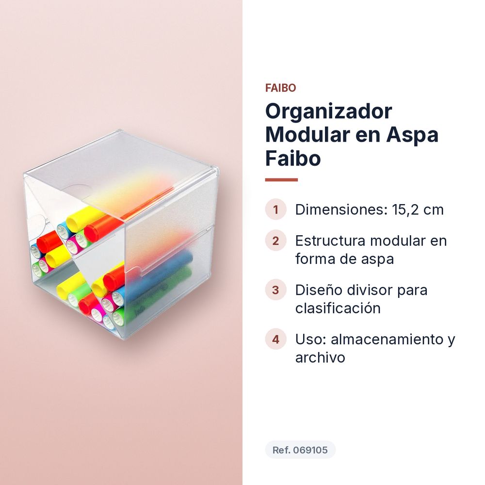 ORGANIZADOR MODULAR EN ASPA FAIBO - características principales