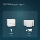 ARCHIVADOR ARCHISYSTEM 5 CAJONES - formato de venta: palé de 30