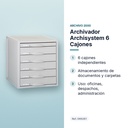 ARCHIVADOR ARCHISYSTEM 6 CAJONES - características principales