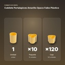 CUBILETE PORTALAPICES AMARILLO OPACO FAIBO  PLÁSTICO - formato de venta: paquete de 10, caja de 120
