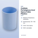 CUBILETE PORTALAPICES AZUL OPACO FAIBO PLÁSTICO  - características principales