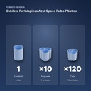 CUBILETE PORTALAPICES AZUL OPACO FAIBO PLÁSTICO  - formato de venta: paquete de 10, caja de 120