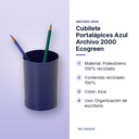 CUBILETE PORTALÁPICES AZUL ARCHIVO 2000 ECOGREEN - características principales