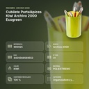 CUBILETE PORTALÁPICES KIWI ARCHIVO 2000 ECOGREEN - resumen de atributos