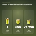 CUBILETE PORTALÁPICES KIWI ARCHIVO 2000 ECOGREEN - formato de venta: caja de 90, palé de 2250