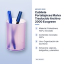 CUBILETE PORTALÁPICES MALVA TRASLUCIDO ARCHIVO 2000 ECOGREEN - características principales