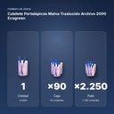CUBILETE PORTALÁPICES MALVA TRASLUCIDO ARCHIVO 2000 ECOGREEN - formato de venta: caja de 90, palé de 2250