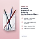CUBILETE PORTALÁPICES POLIESTER SOSTENIBLE ARCHIVO 2000 - características principales