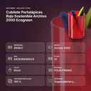CUBILETE PORTALÁPICES ROJO SOSTENIBLE ARCHIVO 2000 ECOGREEN - resumen de atributos