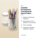 CUBILETE PORTALAPICES TRANSPARENTE OPACO FAIBO  PLÁSTICO - características principales