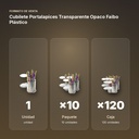 CUBILETE PORTALAPICES TRANSPARENTE OPACO FAIBO  PLÁSTICO - formato de venta: paquete de 10, caja de 120