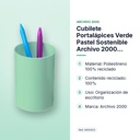 CUBILETE PORTALÁPICES VERDE PASTEL SOSTENIBLE ARCHIVO 2000 ECOGREEN - características principales