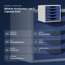 MÓDULO ARCHIVOTEC CON 5 CAJONES AZUL - resumen de atributos