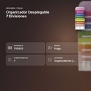 ORGANIZADOR DESPLEGABLE 7 DIVISIONES - resumen de atributos