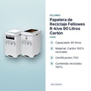 PAPELERA DE RECICLAJE FELLOWES R-KIVE 90 LITROS CARTÓN - características principales