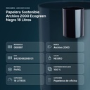 PAPELERA SOSTENIBLE ARCHIVO 2000 ECOGREEN NEGRO 18 LITROS - resumen de atributos
