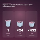 PAPELERA SOSTENIBLE AZUL PASTEL ARCHIVO 2000 ECOGREEN 18 LITROS - formato de venta: caja de 24, palé de 432