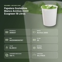 PAPELERA SOSTENIBLE BLANCO ARCHIVO 2000 ECOGREEN 18 LITROS - resumen de atributos