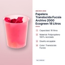 PAPELERA TRANSLUCIDA FUCSIA ARCHIVO 2000 ECOGREEN 18 LITROS - características principales