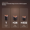 PAPELERA SOSTENIBLE NEGRA ARCHIVO 2000 ECOGREEN 18 LITROS - formato de venta: caja de 24, palé de 432