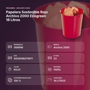 PAPELERA SOSTENIBLE ROJO ARCHIVO 2000 ECOGREEN 18 LITROS - resumen de atributos