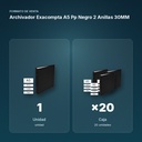 ARCHIVADOR EXACOMPTA A5 PP NEGRO 2 ANILLAS 30MM - formato de venta: caja de 20