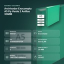 ARCHIVADOR EXACOMPTA A5 PP VERDE 2 ANILLAS 30MM - resumen de atributos