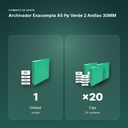 ARCHIVADOR EXACOMPTA A5 PP VERDE 2 ANILLAS 30MM - formato de venta: caja de 20