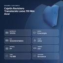 CAJETÍN REVISTERO TRANSLÚCIDO LOMO 110 MM AZUL - resumen de atributos