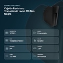 CAJETÍN REVISTERO TRANSLÚCIDO LOMO 110 MM NEGRO - resumen de atributos