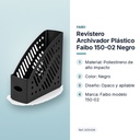 REVISTERO ARCHIVADOR PLÁSTICO FAIBO 150-02 NEGRO - características principales