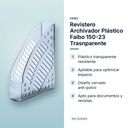REVISTERO ARCHIVADOR PLÁSTICO FAIBO 150-23 TRASNPARENTE  - características principales