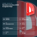 REVISTERO ARCHIVO 2000 ECOGREEN ROJO  - resumen de atributos