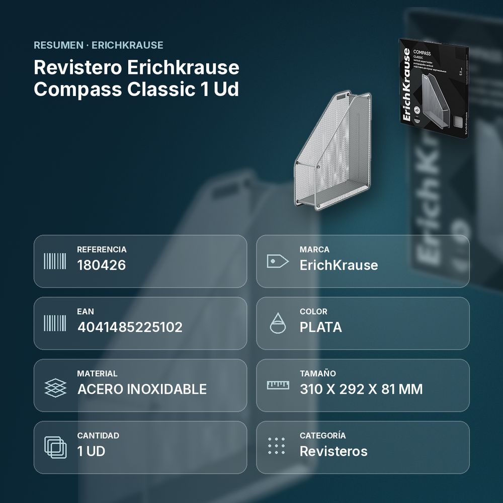 REVISTERO ERICHKRAUSE COMPASS CLASSIC 1 UD - resumen de atributos