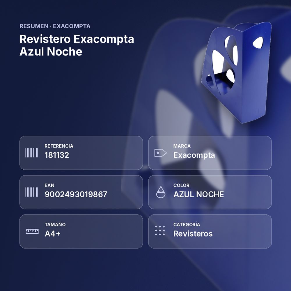 REVISTERO EXACOMPTA AZUL NOCHE - resumen de atributos