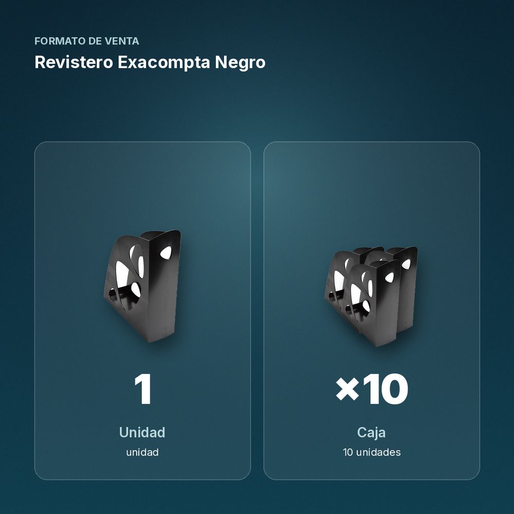 REVISTERO EXACOMPTA NEGRO  - formato de venta: caja de 10