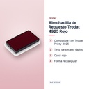 ALMOHADILLA DE REPUESTO TRODAT 4925 ROJO - características principales