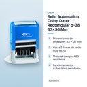 SELLO AUTOMÁTICO COLOP DATER RECTANGULAR P-38 33X56 MM - características principales