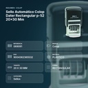 SELLO AUTOMÁTICO COLOP DATER RECTANGULAR P-52 20X30 MM - resumen de atributos