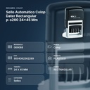 SELLO AUTOMÁTICO COLOP DATER RECTANGULAR P-S260 24X45 MM - resumen de atributos