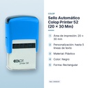 SELLO AUTOMÁTICO COLOP PRINTER 52 (20 × 30 MM) - características principales