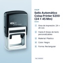 SELLO AUTOMÁTICO COLOP PRINTER S200 (24 × 45 MM) - características principales
